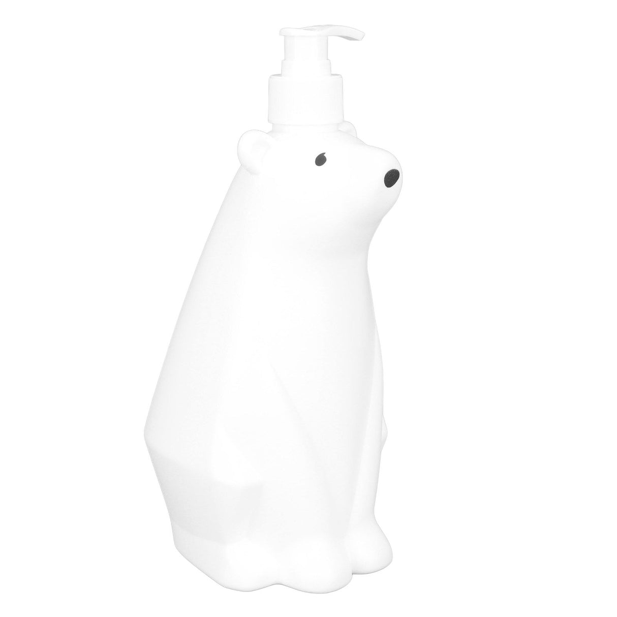 Shampoo Dispenser White Bear Style Pump Type Durable PP PE Widely Used Shower Bottles for Bathroom Washroom Toilet L(9.2x11.6in)