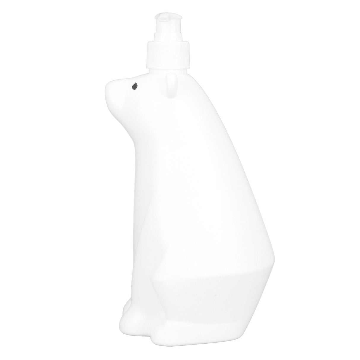 Shampoo Dispenser White Bear Style Pump Type Durable PP PE Widely Used Shower Bottles for Bathroom Washroom Toilet L(9.2x11.6in)