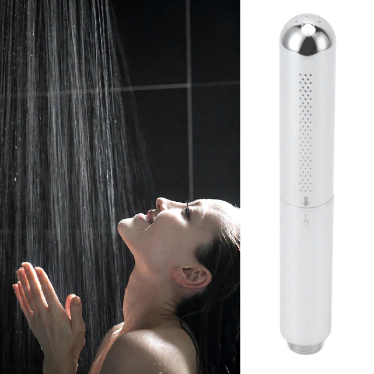 Pressurized Shower Nozzle Full Copper Shower Head Detachable Shower Head Handheld Showerhead Electroplating