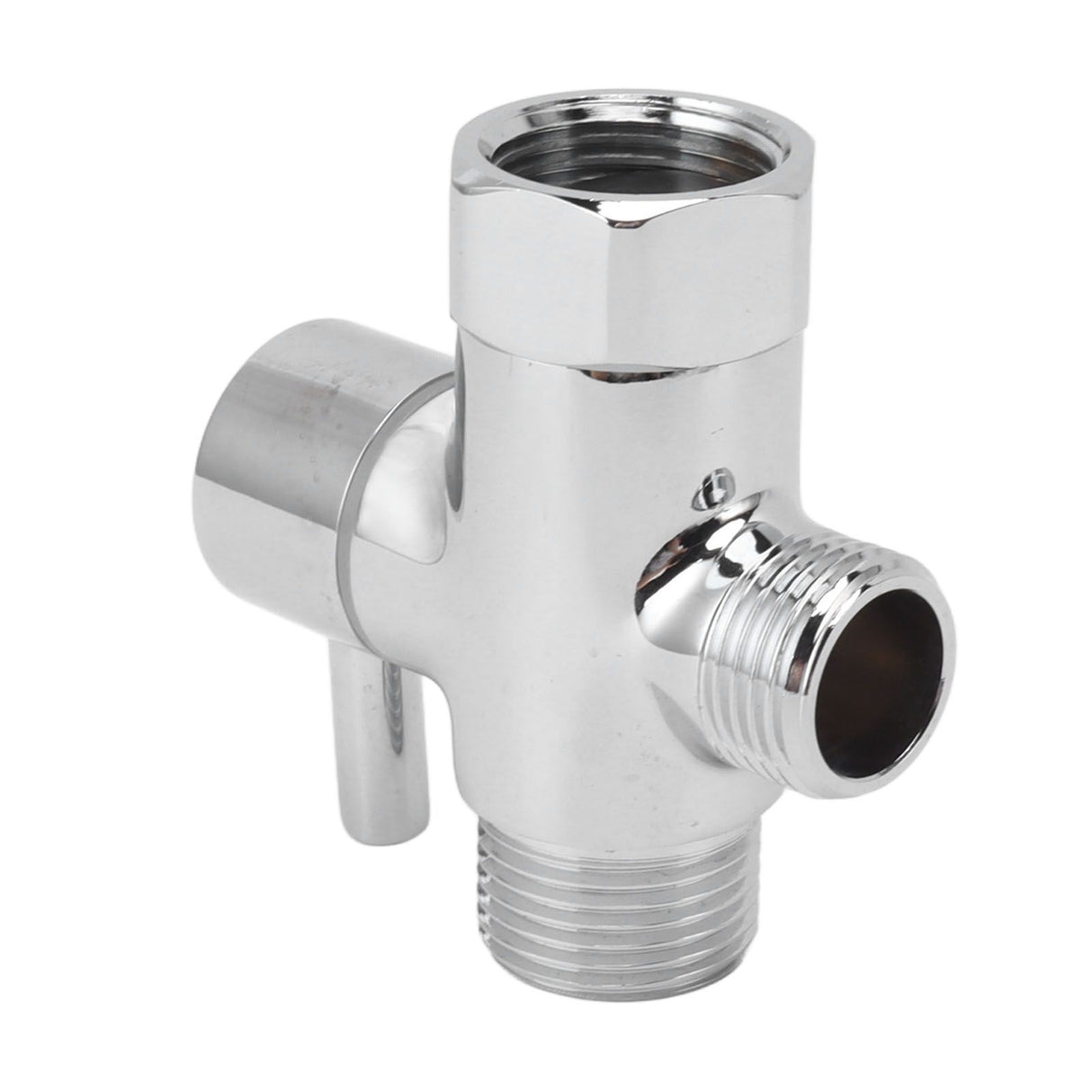 Brass 3 Way Shower Arm Diverter Valve 3 Way Water Valve Water Separator Shower Tee Adapter with 7/8 Inch Water Outlet 1/2 Inch Water Inlet