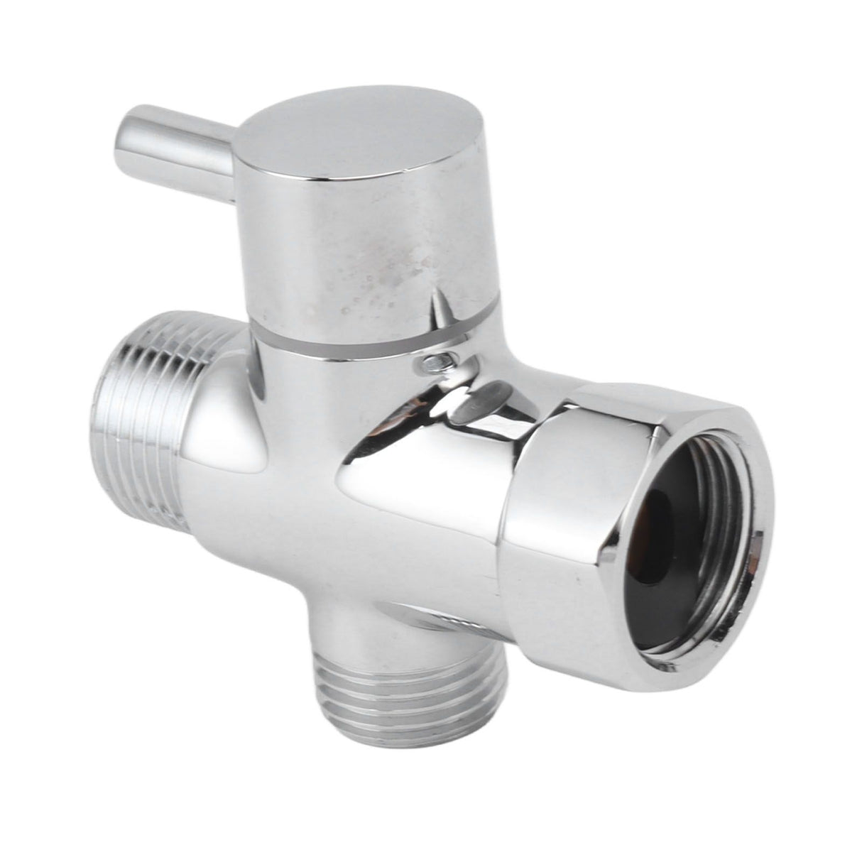 Brass 3 Way Shower Arm Diverter Valve 3 Way Water Valve Water Separator Shower Tee Adapter with 7/8 Inch Water Outlet 1/2 Inch Water Inlet