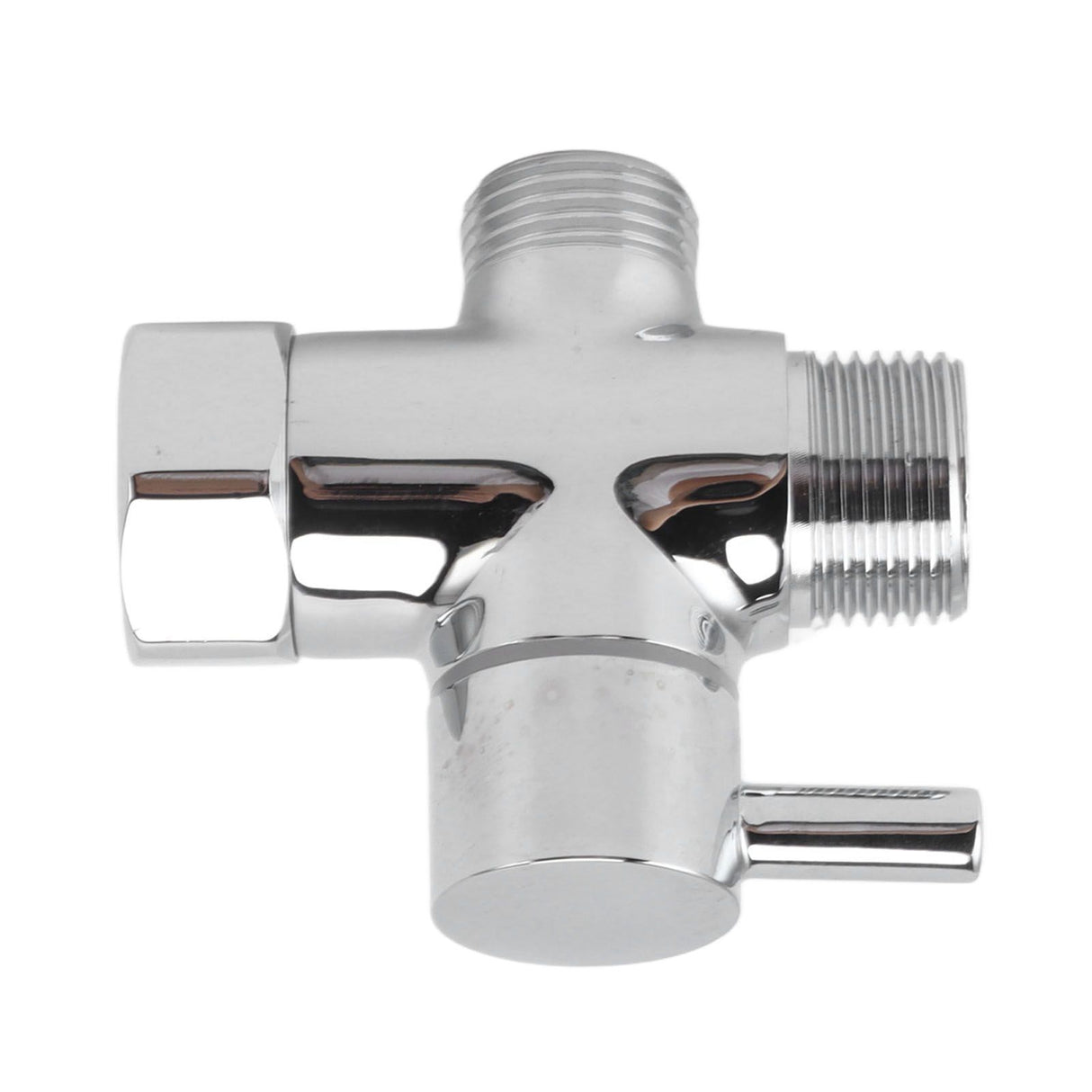 Brass 3 Way Shower Arm Diverter Valve 3 Way Water Valve Water Separator Shower Tee Adapter with 7/8 Inch Water Outlet 1/2 Inch Water Inlet
