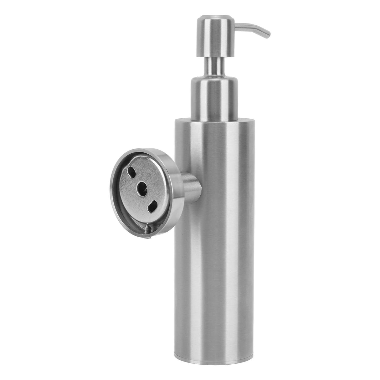 304 Stainless Steel Soap Dispenser Rustproof Refillable Soap Dispenser Soap Pump Bottle for Kitchen Bathroom Wall Mounted, Round