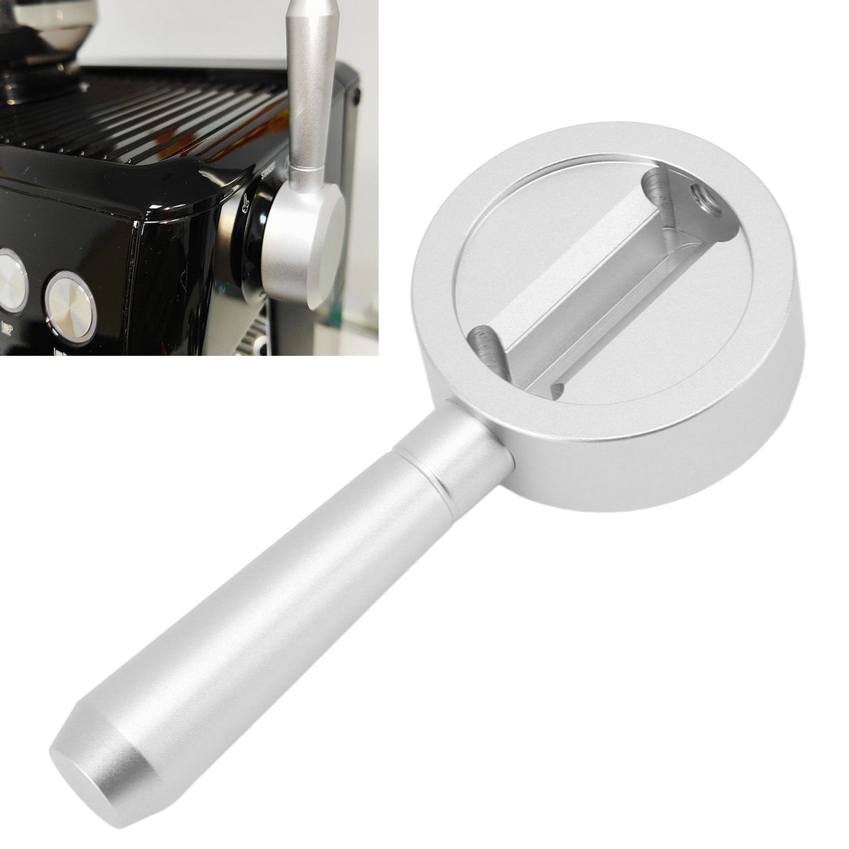 Coffee Machine Steam Lever Aluminium Alloy Coffee Machine Conversion Accessory for Breville Sage 870 875 876 Silver