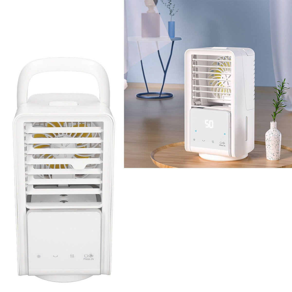 Portable Mini Air Conditioner Air Cooler Outdoor USB Charging Fan Air Cooler Left Right Oscillating Head