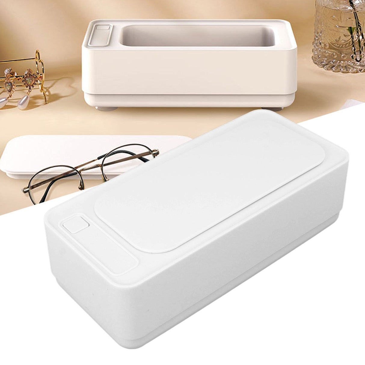 Eyeglass Cleaner USB Power 360 Degrees Penetration High Frequency Portable Jewelry Cleaner for Home Travel Hotel