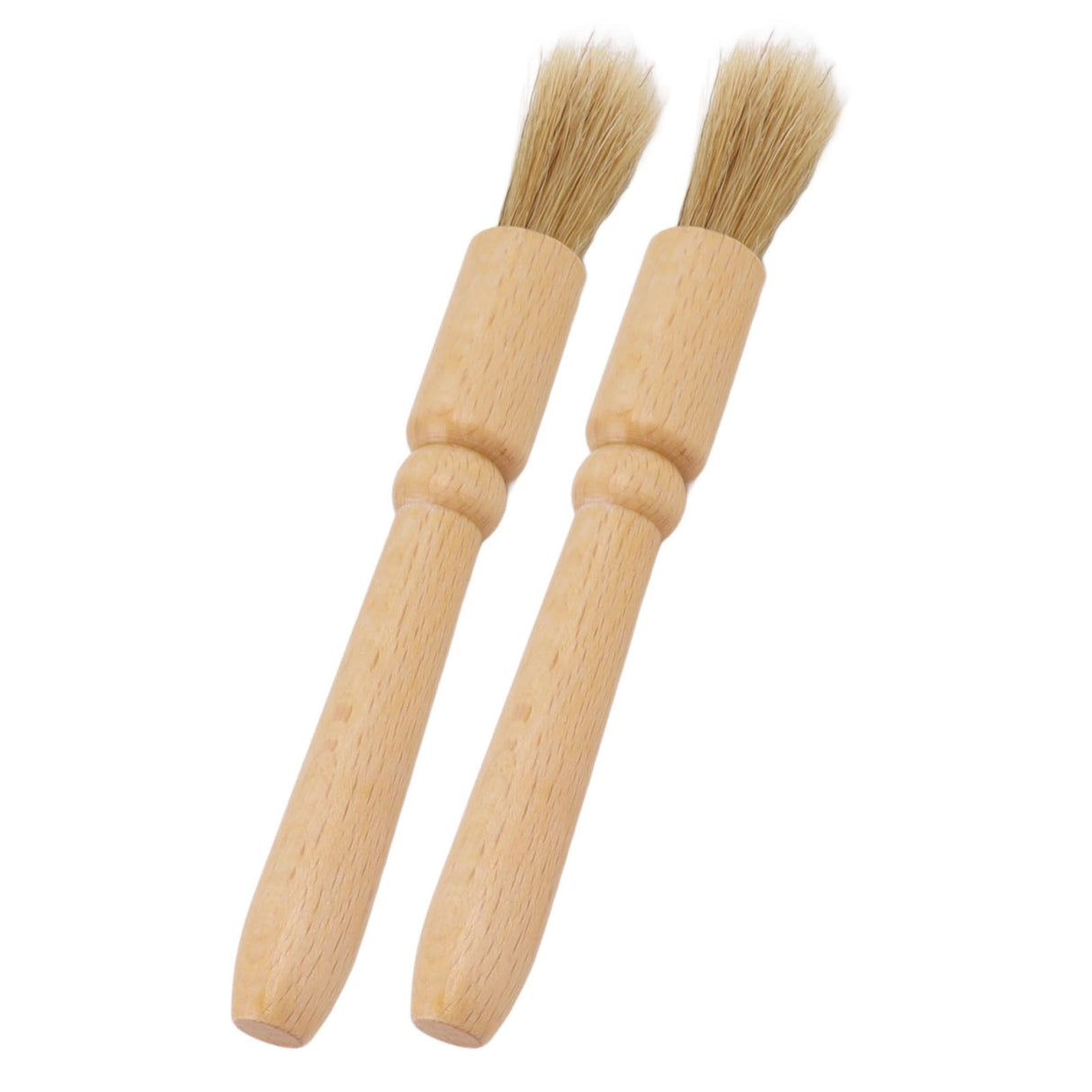 2 Pcs Coffee Grinder Cleaning Brush Wooden Tabletop Brush Cleaner for Bean Grain Coffee Tool