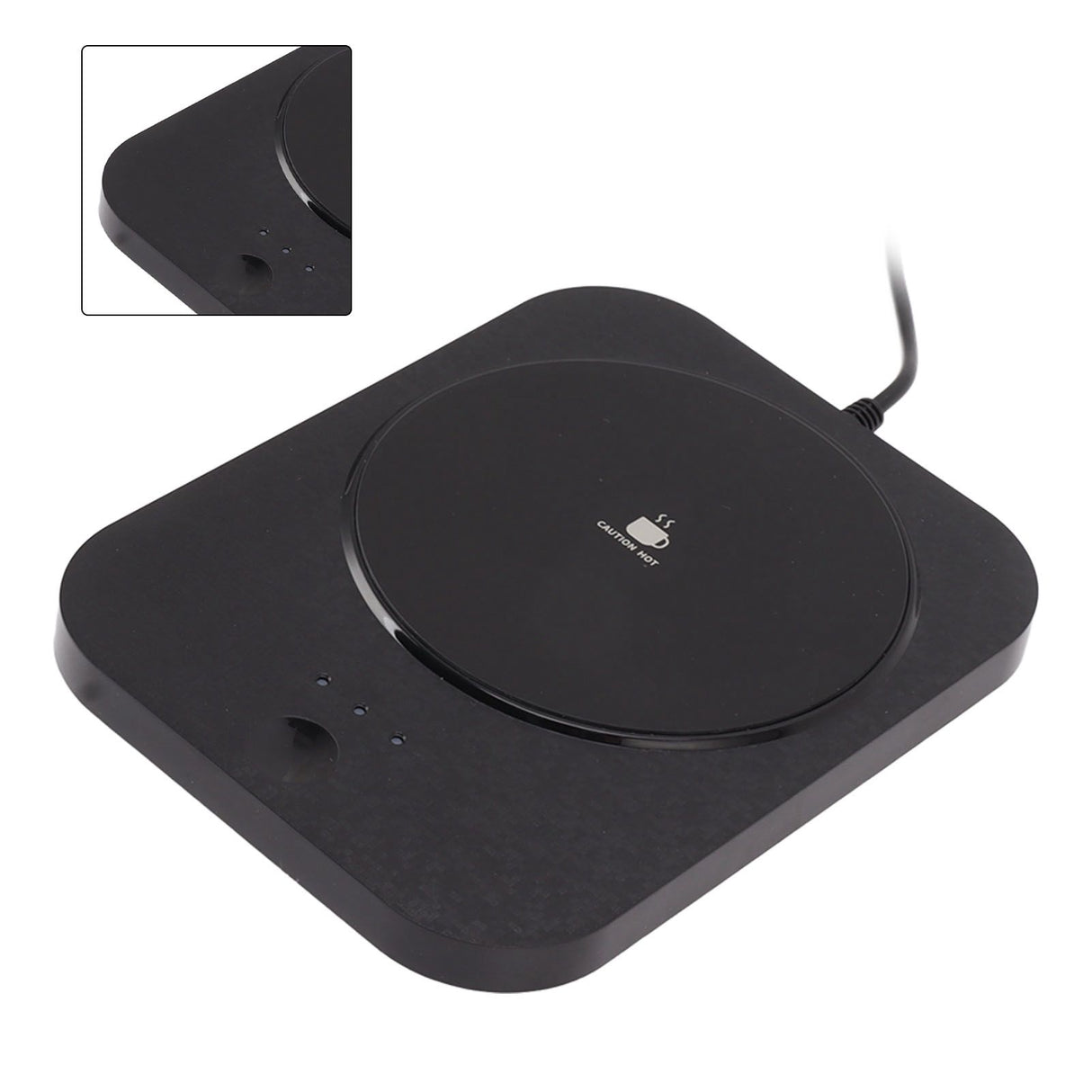 Mug Warmer 3 Gear Electric Cup Wamer Auto Power Off Fast Heating USB Milk Coffee Beverage Warmer Plate Black