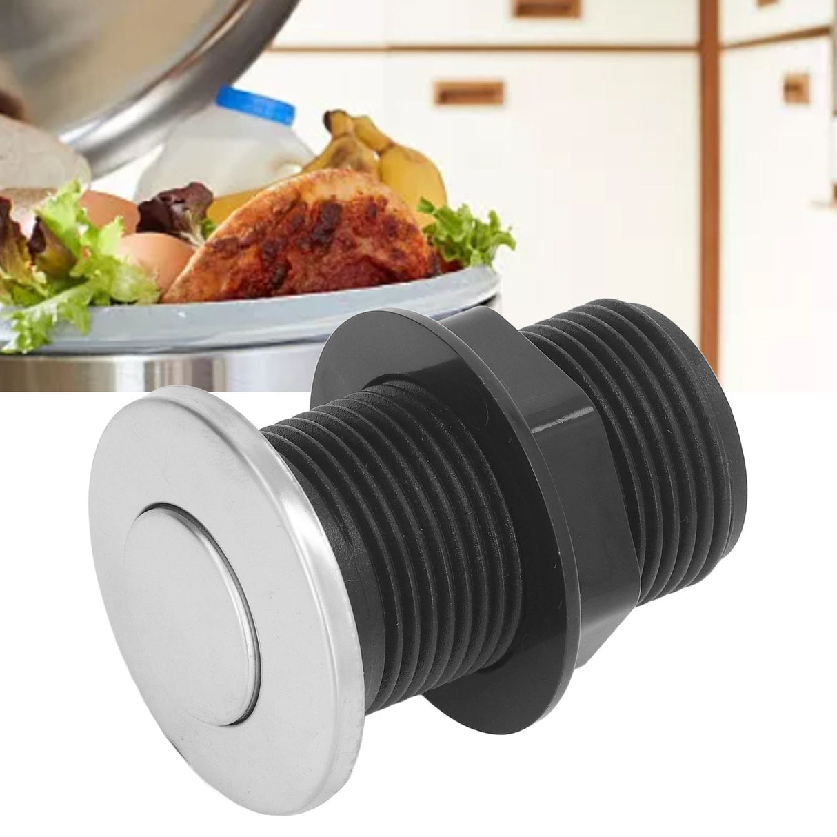 Food Waste Garbage Disposal Air Switch Stainless Steel Button Pneumatic Massage Bathtub Start Switch 125/250V