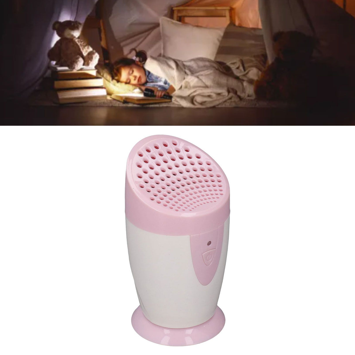 Negative Ion Air Purifier with 2 Working Modes Battery Powered Multifunctional Portable Air Purifier for Office Cars Pink