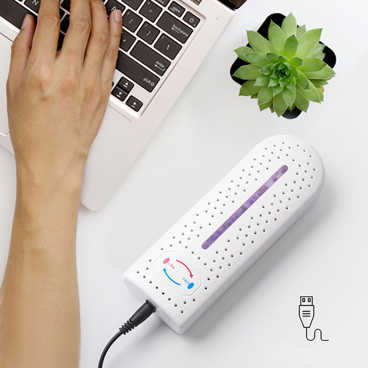 Electric Dehumidifier USB ABS Recyclable High Temperature Resistant Rectangle Air Dehumidifier for Home