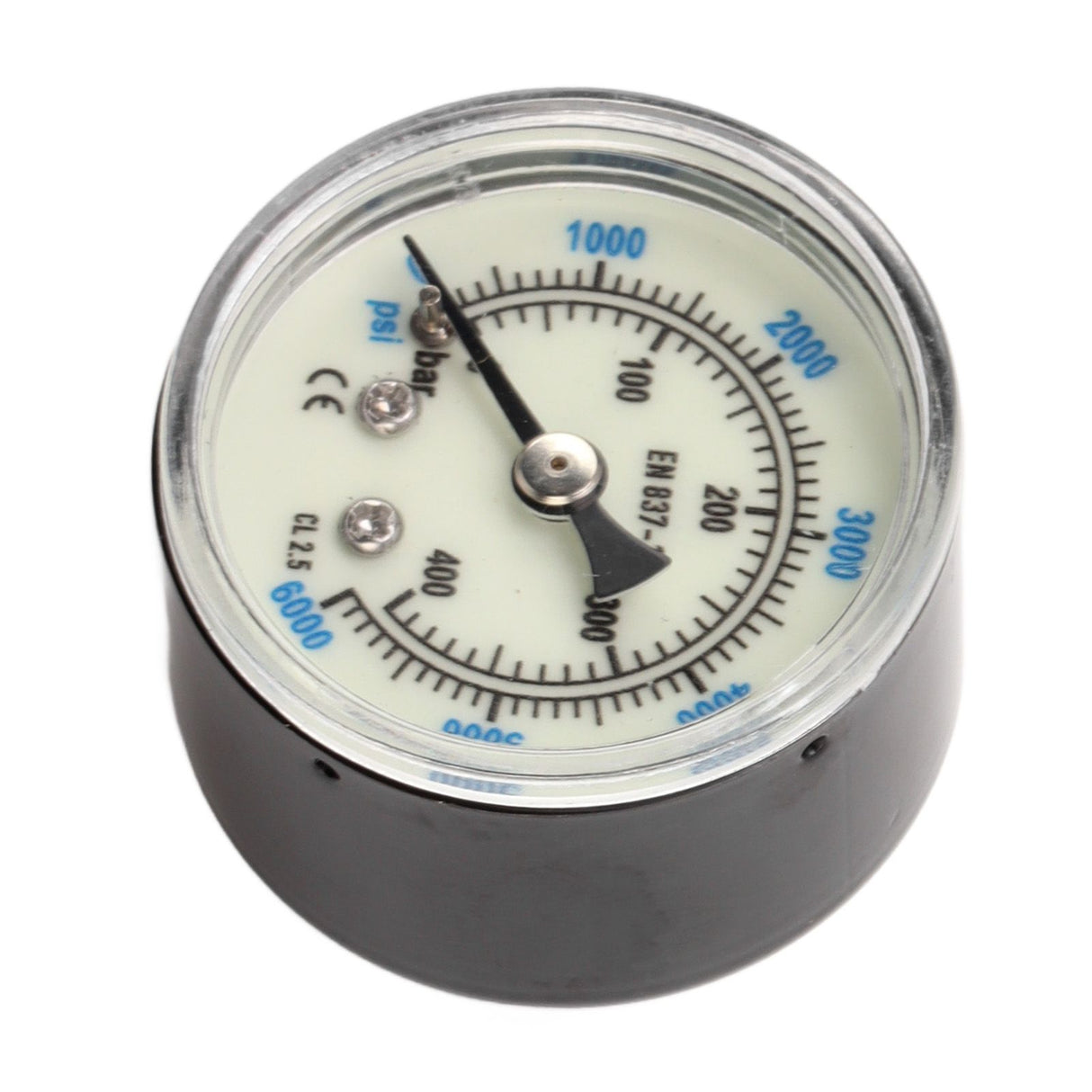 6000 Psi CO2 Pressure Gauge 1/8npt Thread Air Pressure Gauge Double Scale Luminous Carbon Dioxide Meter