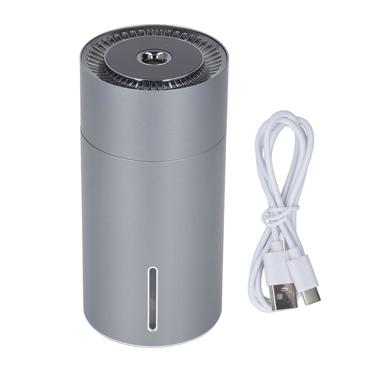 Car Fragrance Humidifier USB 3 Gears Adjustable Automatic Induction Portable Aromatherapy Humidifier with Colorful Light Grey
