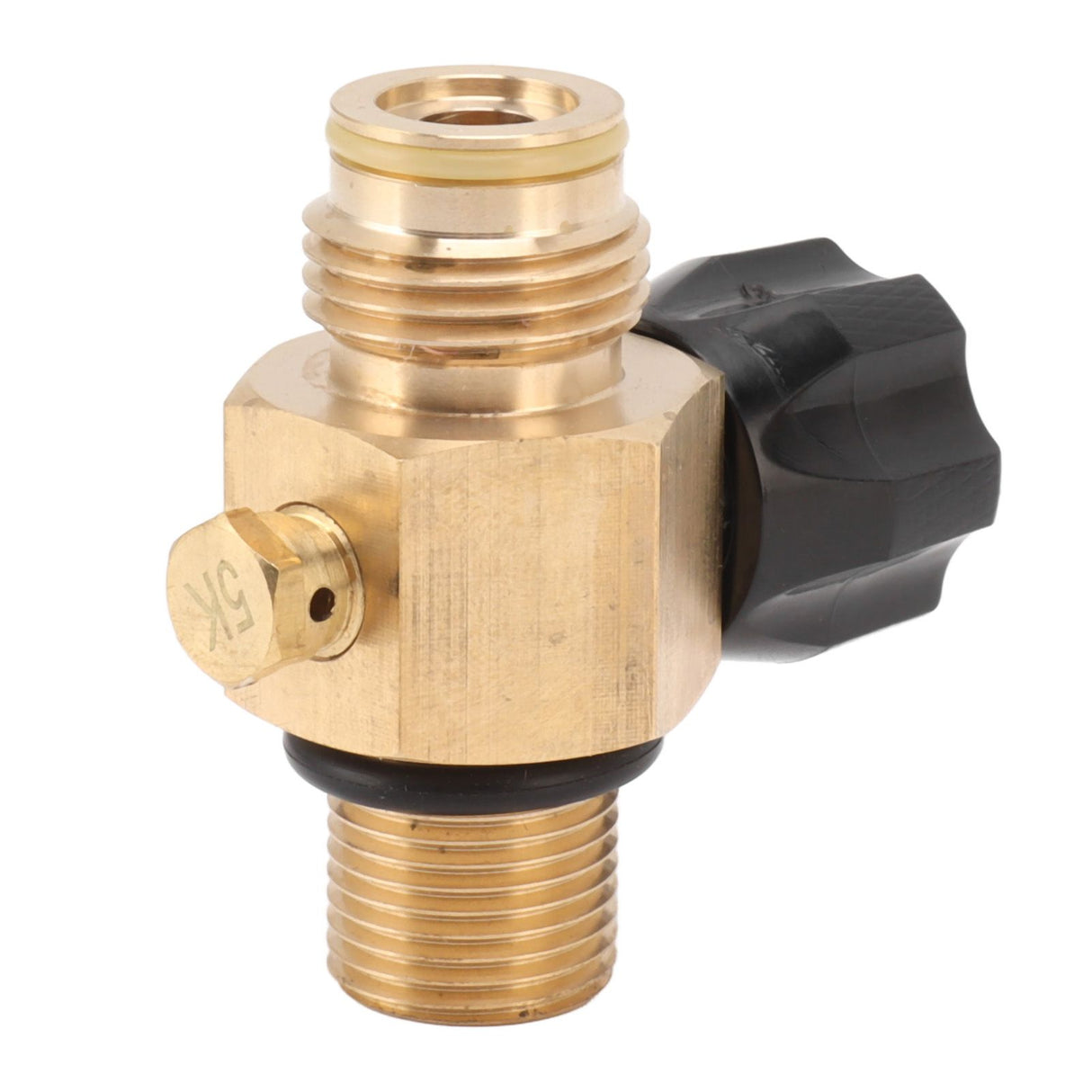 G1/2 14 CO2 Cylinder Refill Adapter 5000psi Maximum Pressure Brass M18x1.5 Refill CO2 Tank Valve Adapter Black