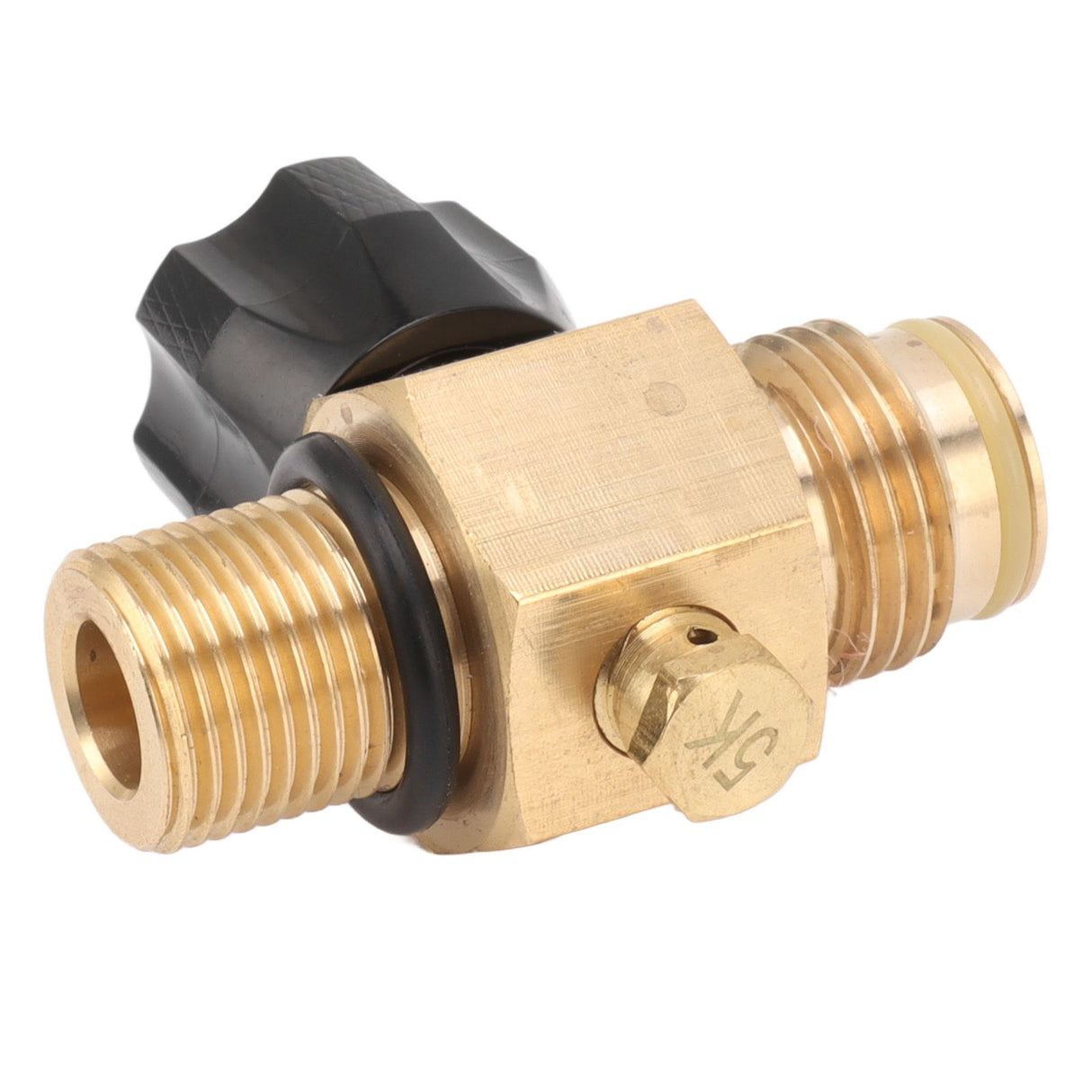 G1/2 14 CO2 Cylinder Refill Adapter 5000psi Maximum Pressure Brass M18x1.5 Refill CO2 Tank Valve Adapter Black