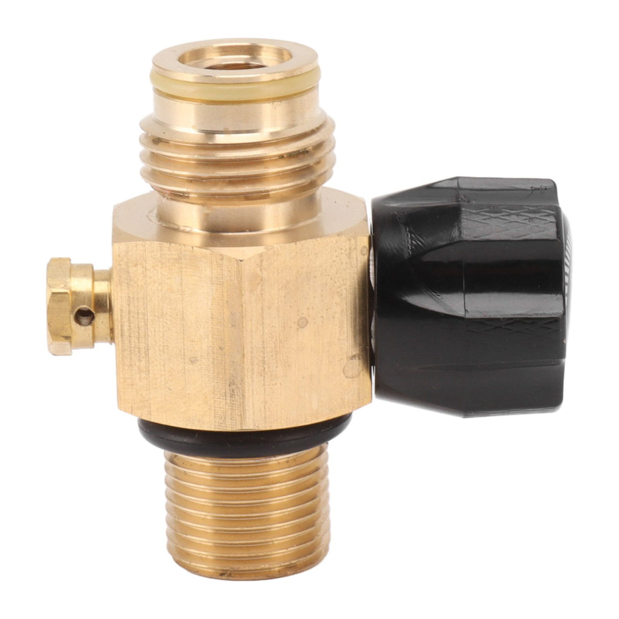 G1/2 14 CO2 Cylinder Refill Adapter 5000psi Maximum Pressure Brass M18x1.5 Refill CO2 Tank Valve Adapter Black