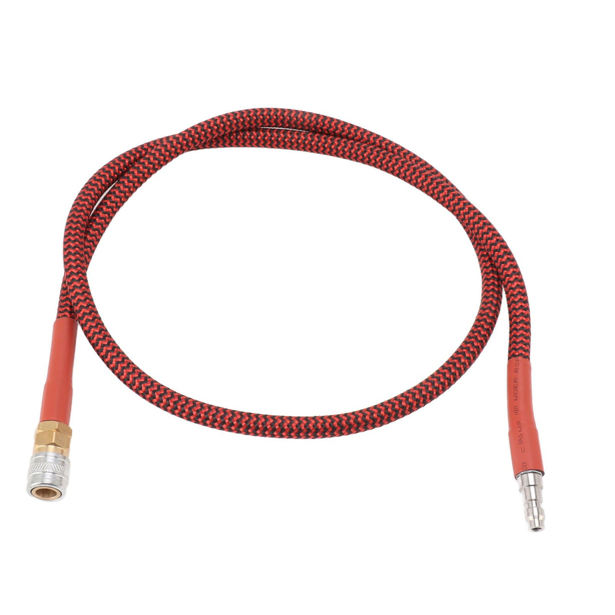 8mm CO2 Filling Bottle Hose 36inch Low Pressure Hose Strong Sealing Red Black Wrapped Hose for CO2 Filling Cylinder