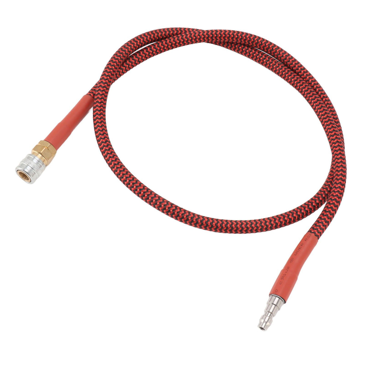 8mm CO2 Filling Bottle Hose 36inch Low Pressure Hose Strong Sealing Red Black Wrapped Hose for CO2 Filling Cylinder