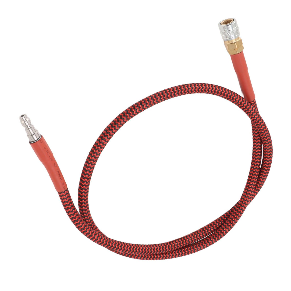8mm CO2 Filling Bottle Hose 36inch Low Pressure Hose Strong Sealing Red Black Wrapped Hose for CO2 Filling Cylinder