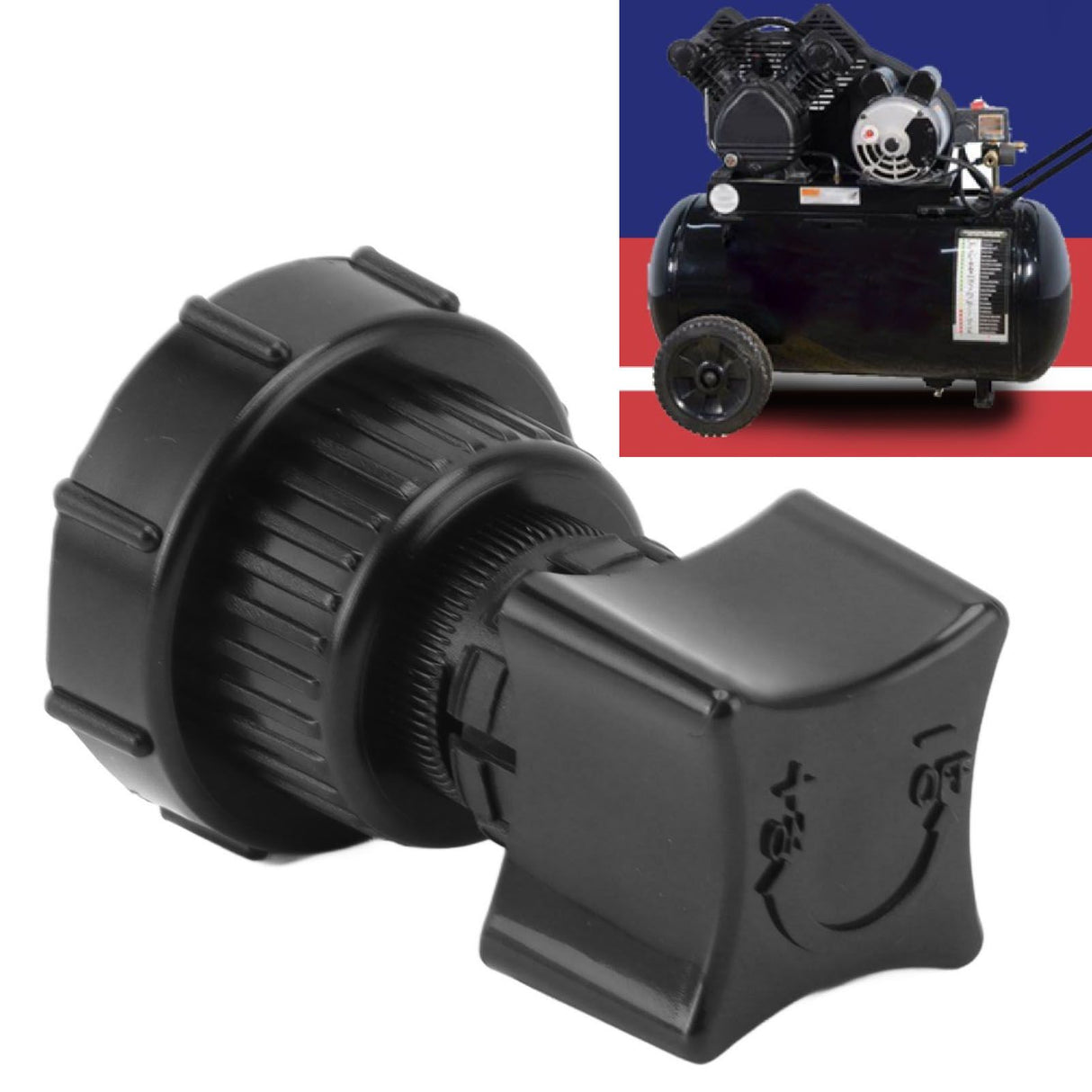 Plastic Air Compressor Regulator Valve Knob Replacement with Female Thread for Sanborn