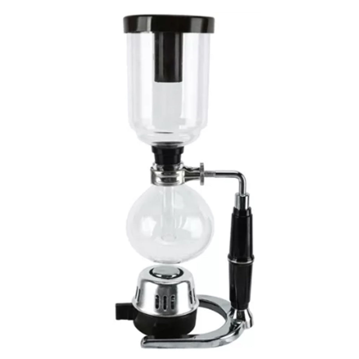 Hand Brewed Coffee Maker Siphon Type Stainless Steel Base Classic Coffee Machine for Home Office