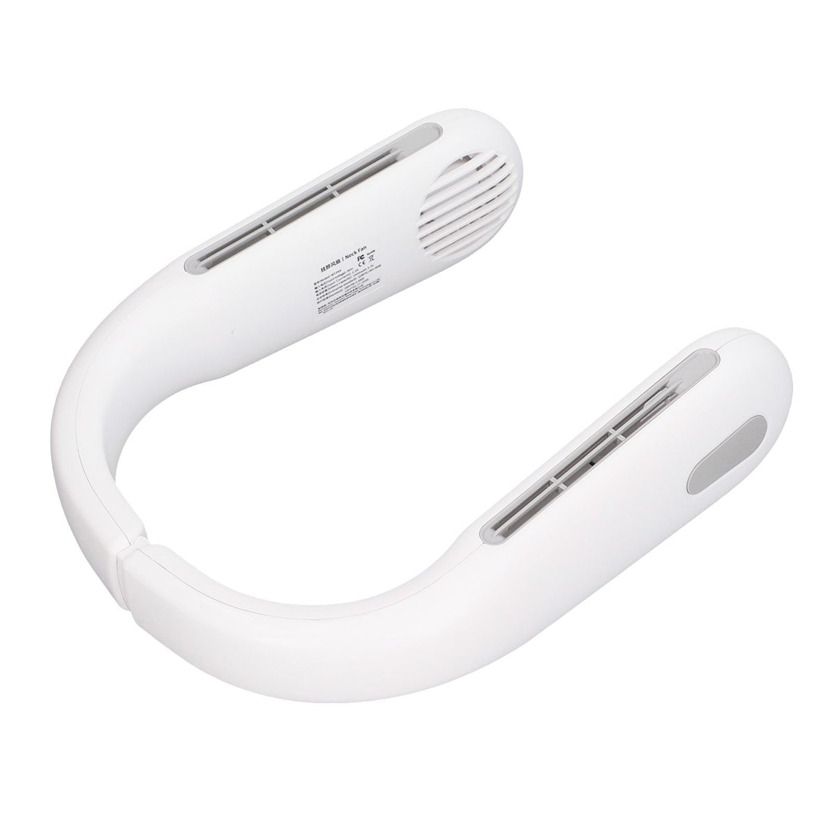 Mini Portable Neck Fan with 3 Wind Speeds Rapid Cooling USB Hanging Neck Electric Fan for Sports Travel Outdoor White