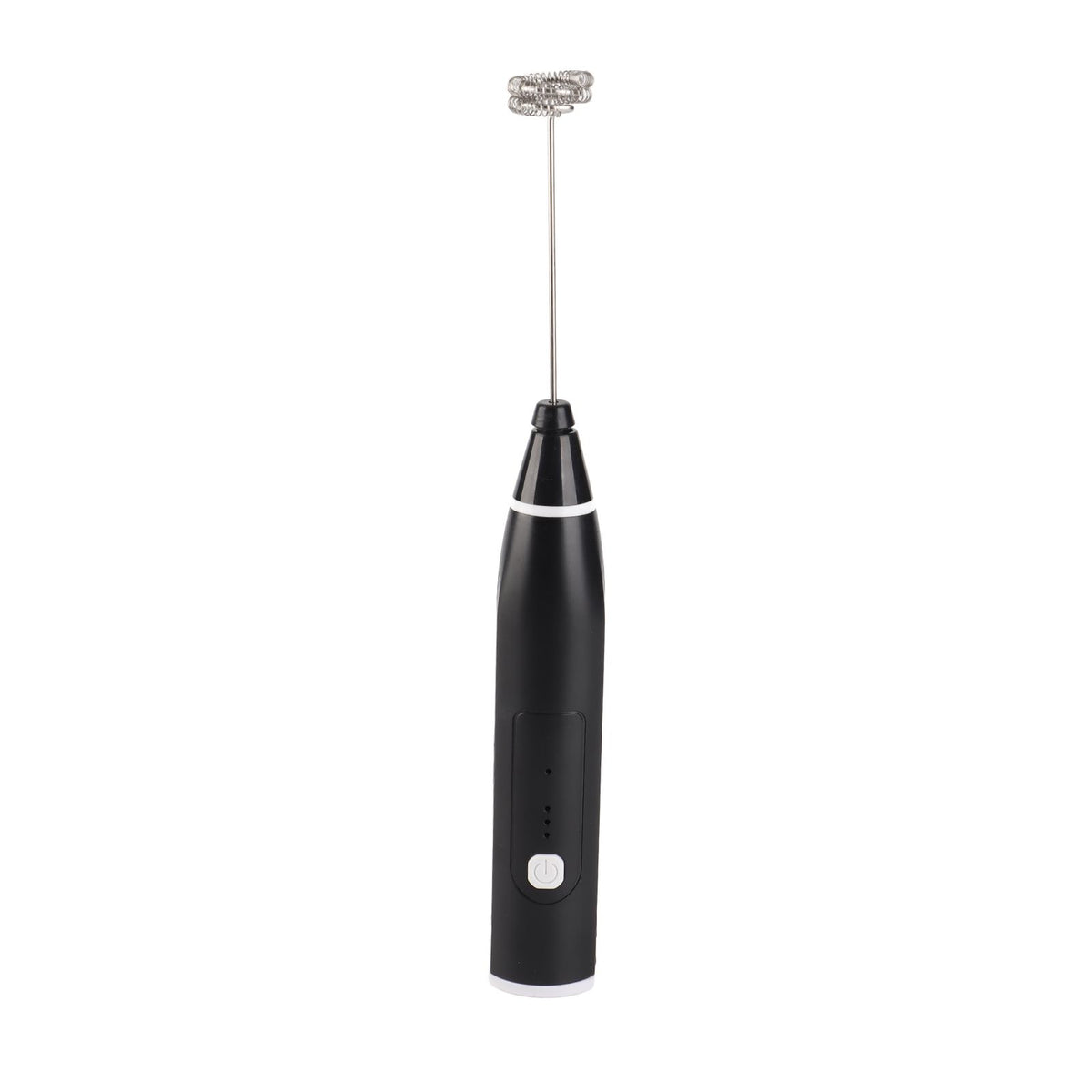 Electric Stirrer Black 3 Speed Modes USB Charge Stainless Steel Comfy Handle Mini Hand Mixer with Egg Separator