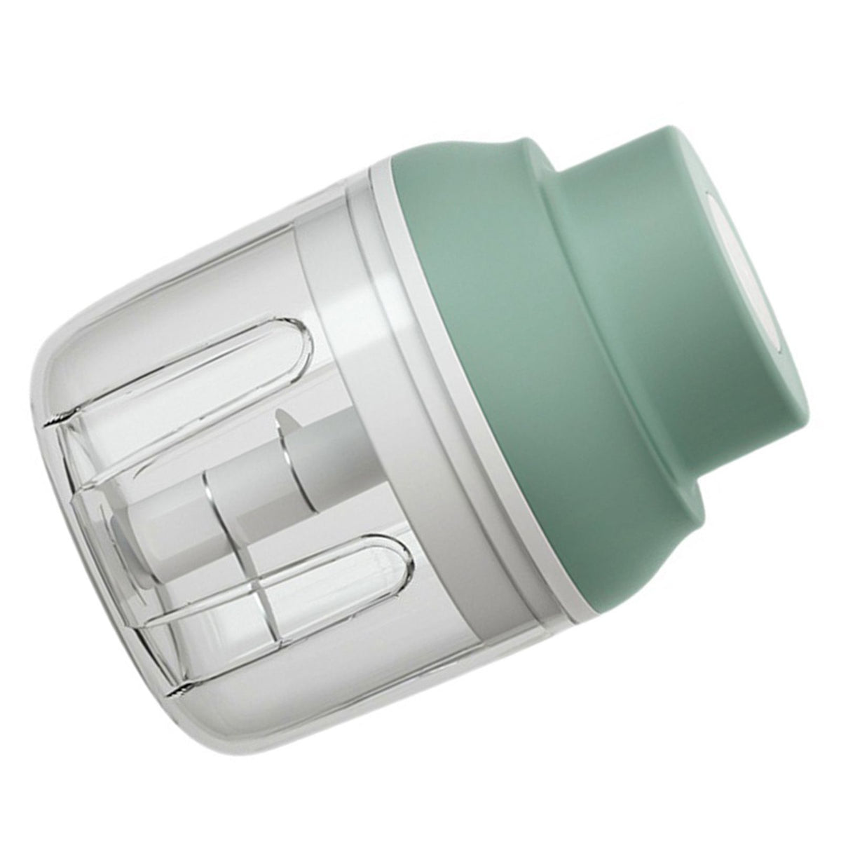 Electric Garlic Chopper USB Charging Cordless 3 Blades Garlic Masher Machine for Seasonings Meat Food Supplement Green