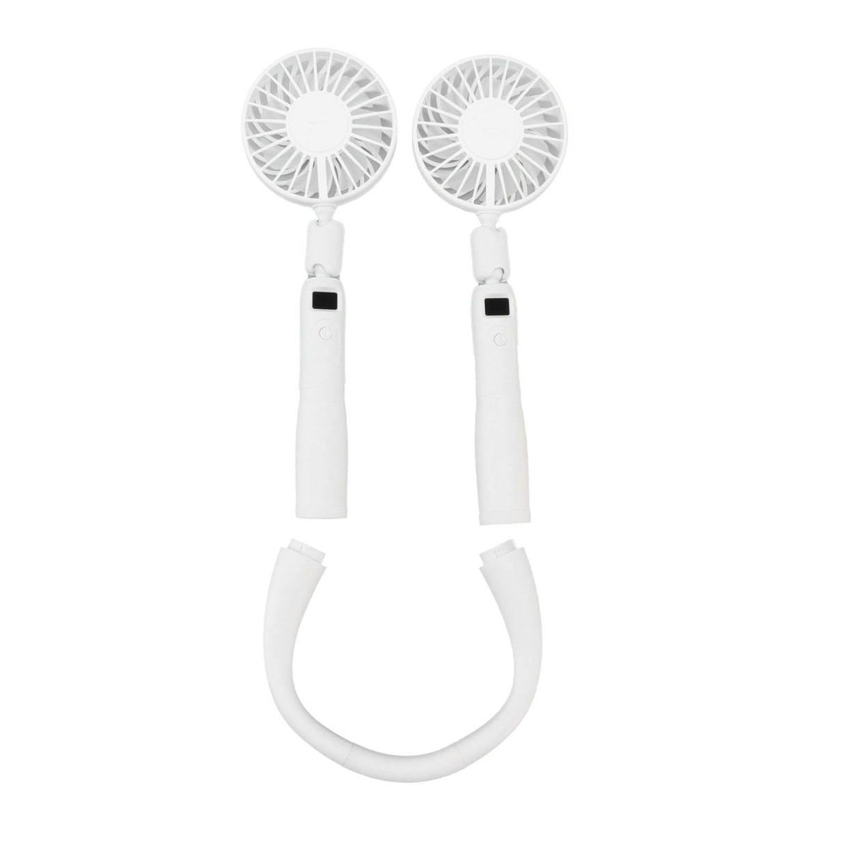 Neck Fan 3 Gear Angle Adjustment LCD Display USB Rechargeable Mini Portable Handheld Neck Hanging Fan