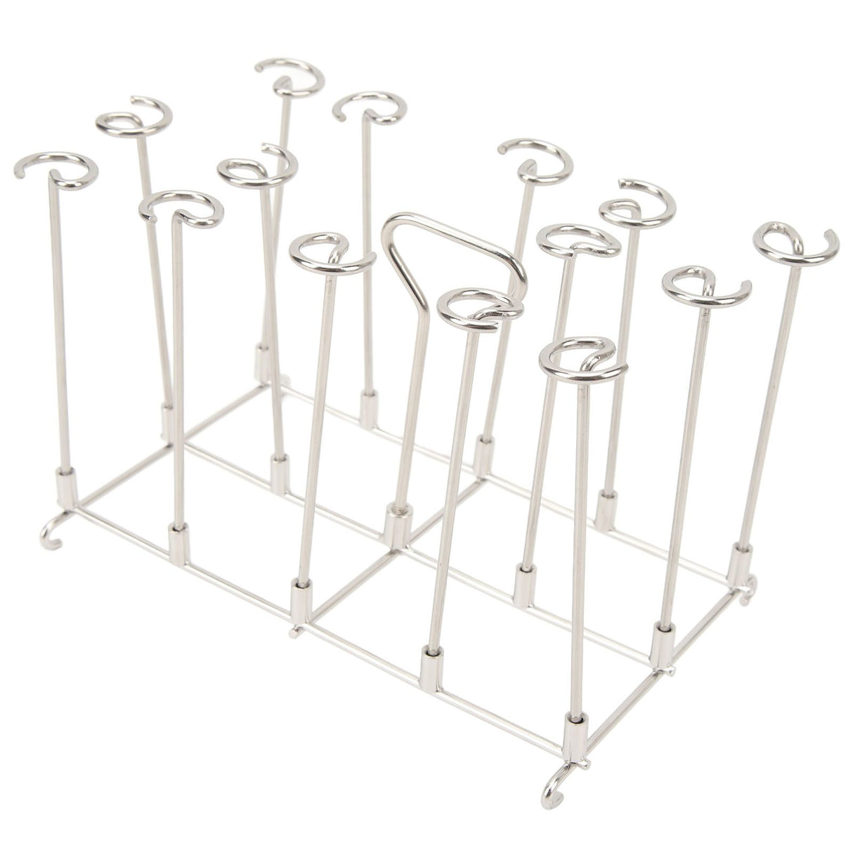 Skewer Stand Fryer Grill Rack Set Stainless Steel Vertical BBQ Grill Rack Round Rotating Fryer Stand for Ninja DZ201 Foodi 8 Quart