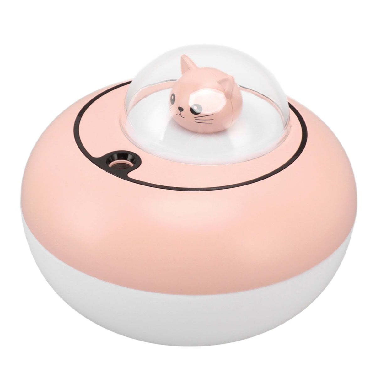 Mini Humidifier Cute Cat Sculpture Portable Quiet Desktop Air Humidifier for Home Office USB Plug in Pink