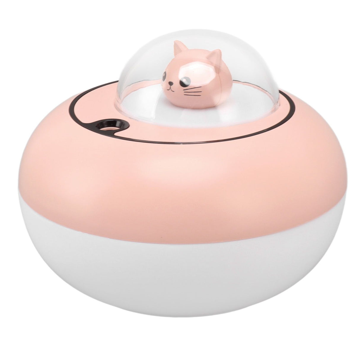 Mini Humidifier Cute Cat Sculpture Portable Quiet Desktop Air Humidifier for Home Office USB Plug in Pink