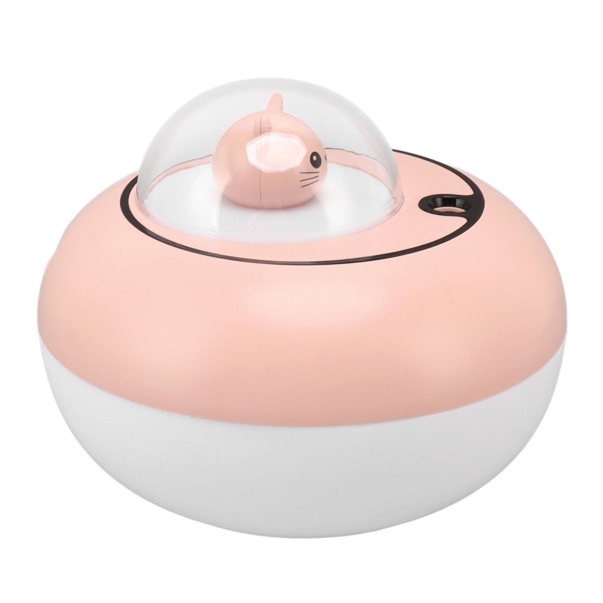 Mini Humidifier Cute Cat Sculpture Portable Quiet Desktop Air Humidifier for Home Office USB Plug in Pink