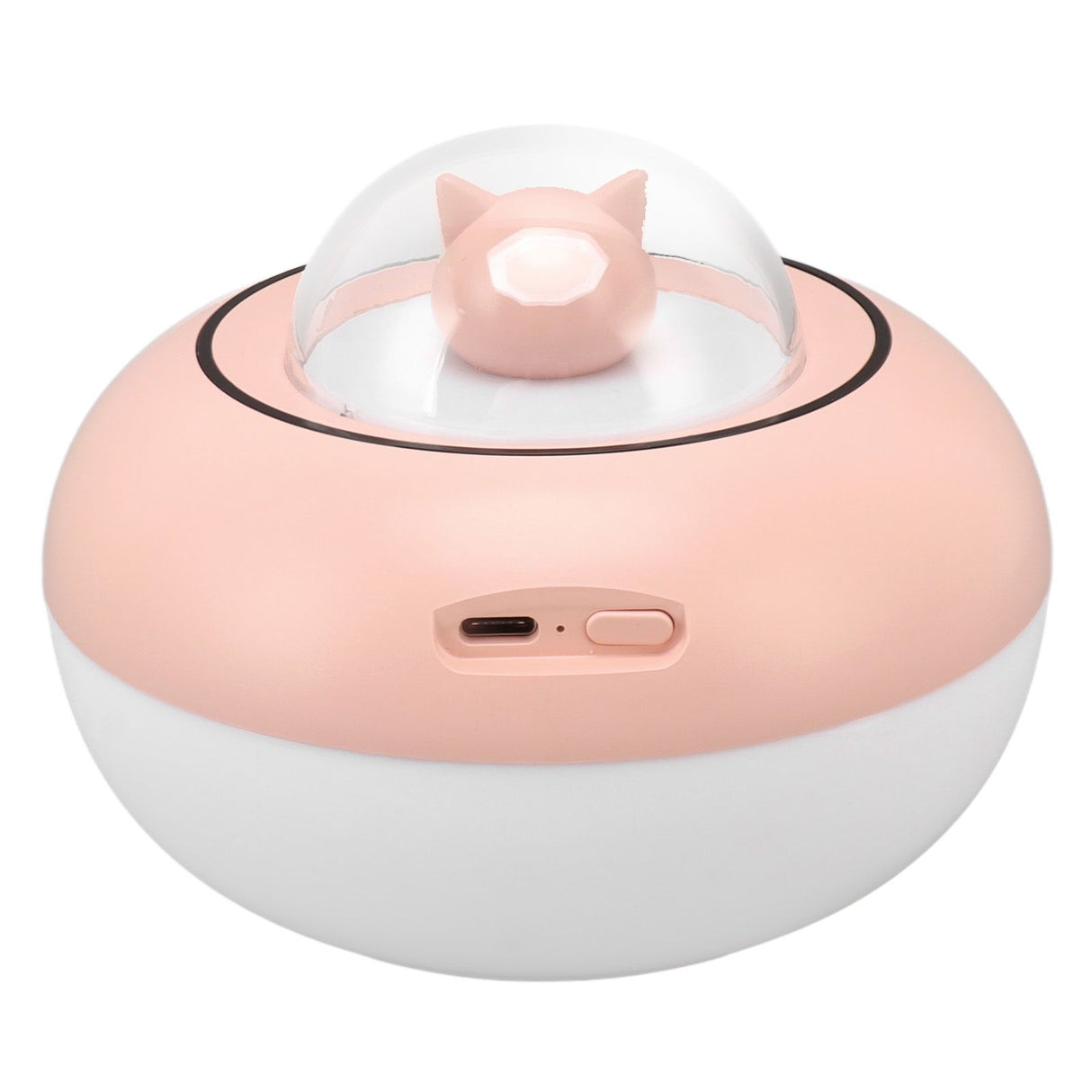 Mini Humidifier Cute Cat Sculpture Portable Quiet Desktop Air Humidifier for Home Office USB Plug in Pink