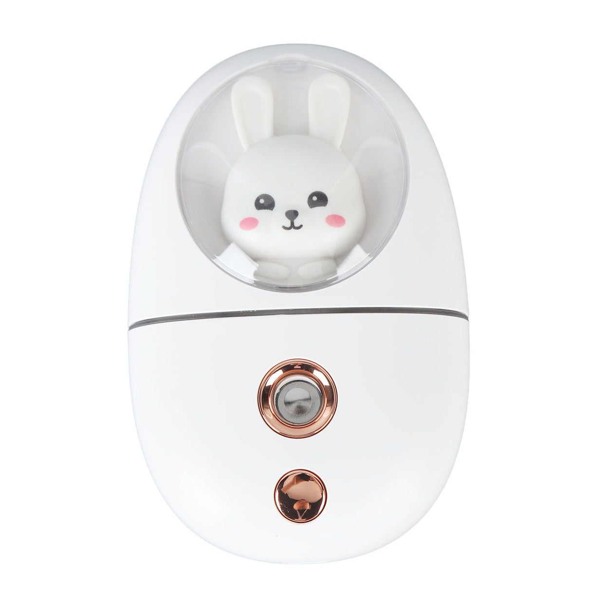 Cute Animal Facial Mist Sprayer USB Rechargeable Mini Eye Face Humidifier for Travelling 35ml 500mah White