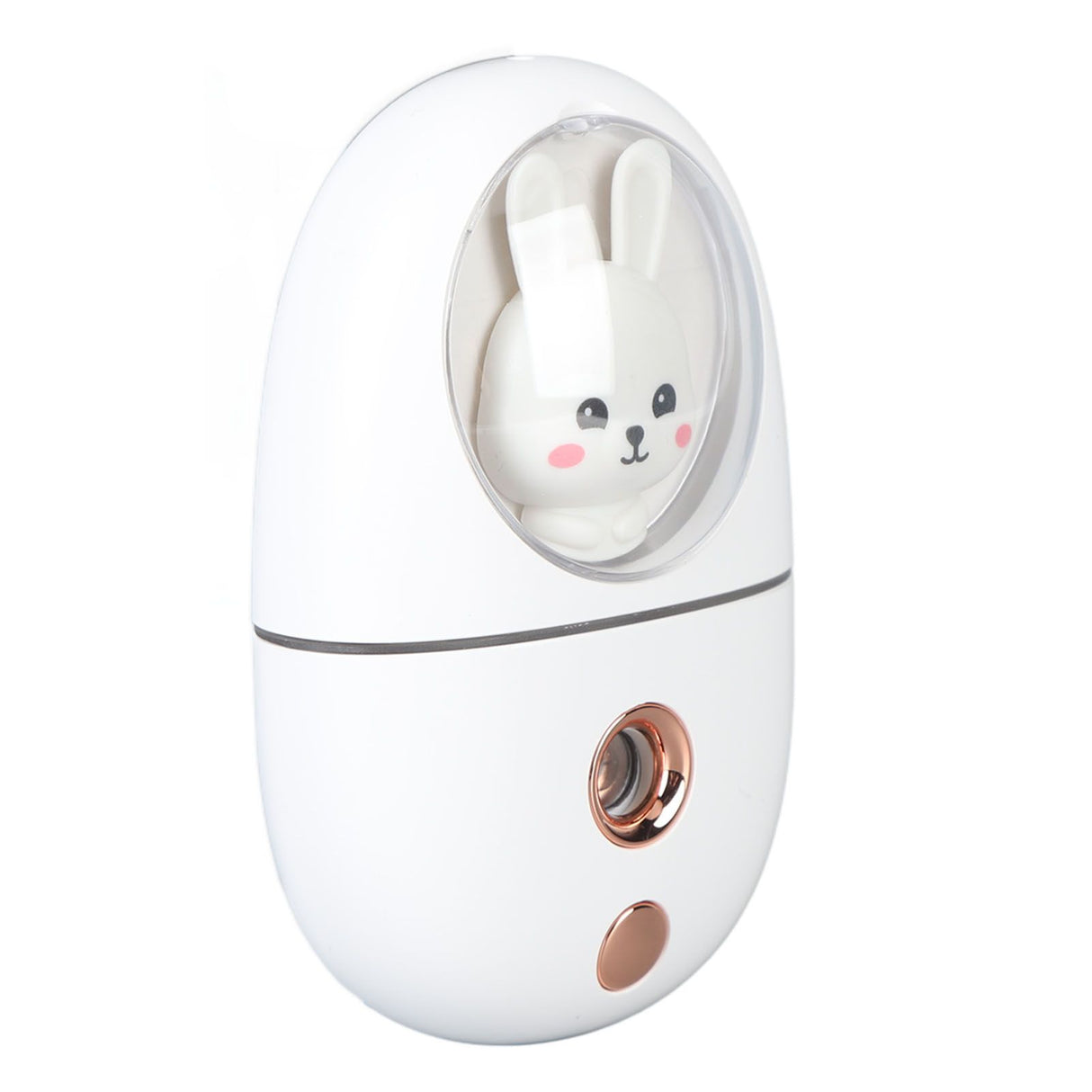 Cute Animal Facial Mist Sprayer USB Rechargeable Mini Eye Face Humidifier for Travelling 35ml 500mah White