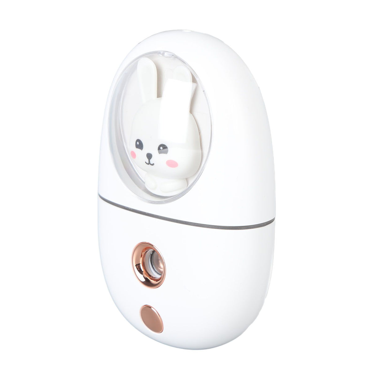 Cute Animal Facial Mist Sprayer USB Rechargeable Mini Eye Face Humidifier for Travelling 35ml 500mah White