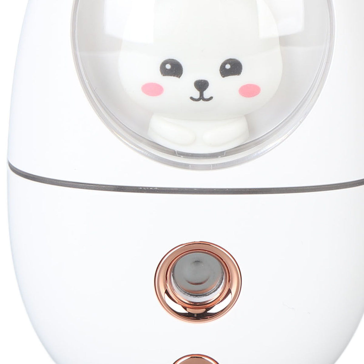 Cute Animal Facial Mist Sprayer USB Rechargeable Mini Eye Face Humidifier for Travelling 35ml 500mah White