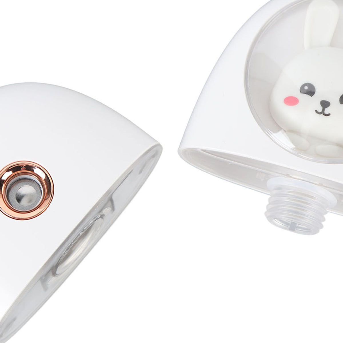 Cute Animal Facial Mist Sprayer USB Rechargeable Mini Eye Face Humidifier for Travelling 35ml 500mah White