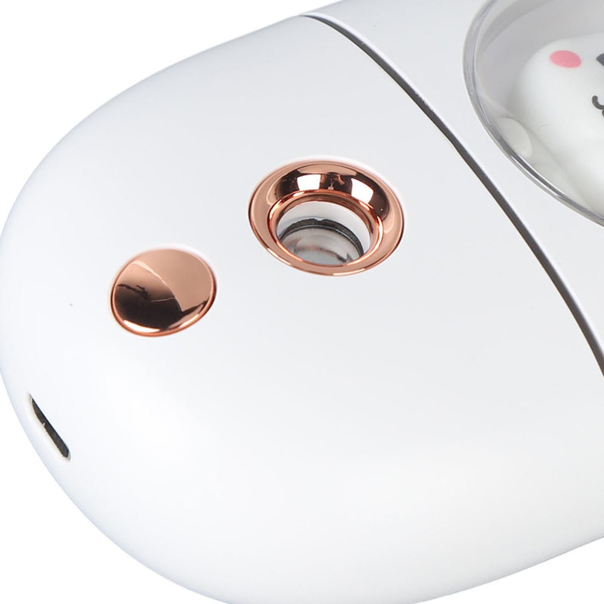 Cute Animal Facial Mist Sprayer USB Rechargeable Mini Eye Face Humidifier for Travelling 35ml 500mah White