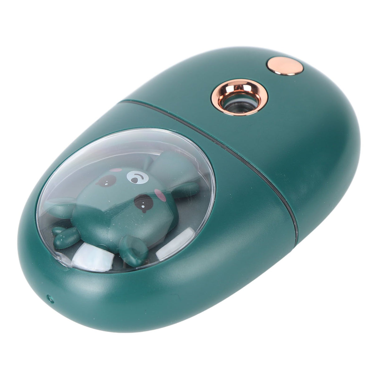 Cute Animal Facial Mist Sprayer USB Rechargeable Mini Eye Face Humidifier for Travelling 35ml 500mah Green