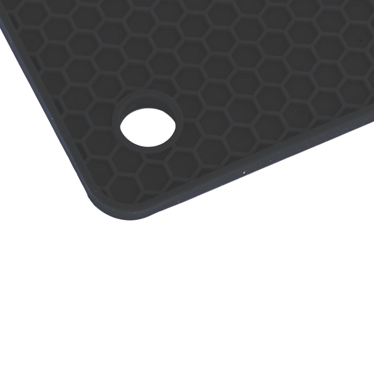 5pcs Silicone Pot Holders Mat Heat Resistant Anti Slip Square Honeycomb Trivet Mat Hot Pads for Kitchen Counter Black