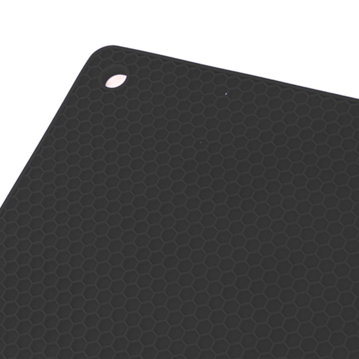 5pcs Silicone Pot Holders Mat Heat Resistant Anti Slip Square Honeycomb Trivet Mat Hot Pads for Kitchen Counter Black