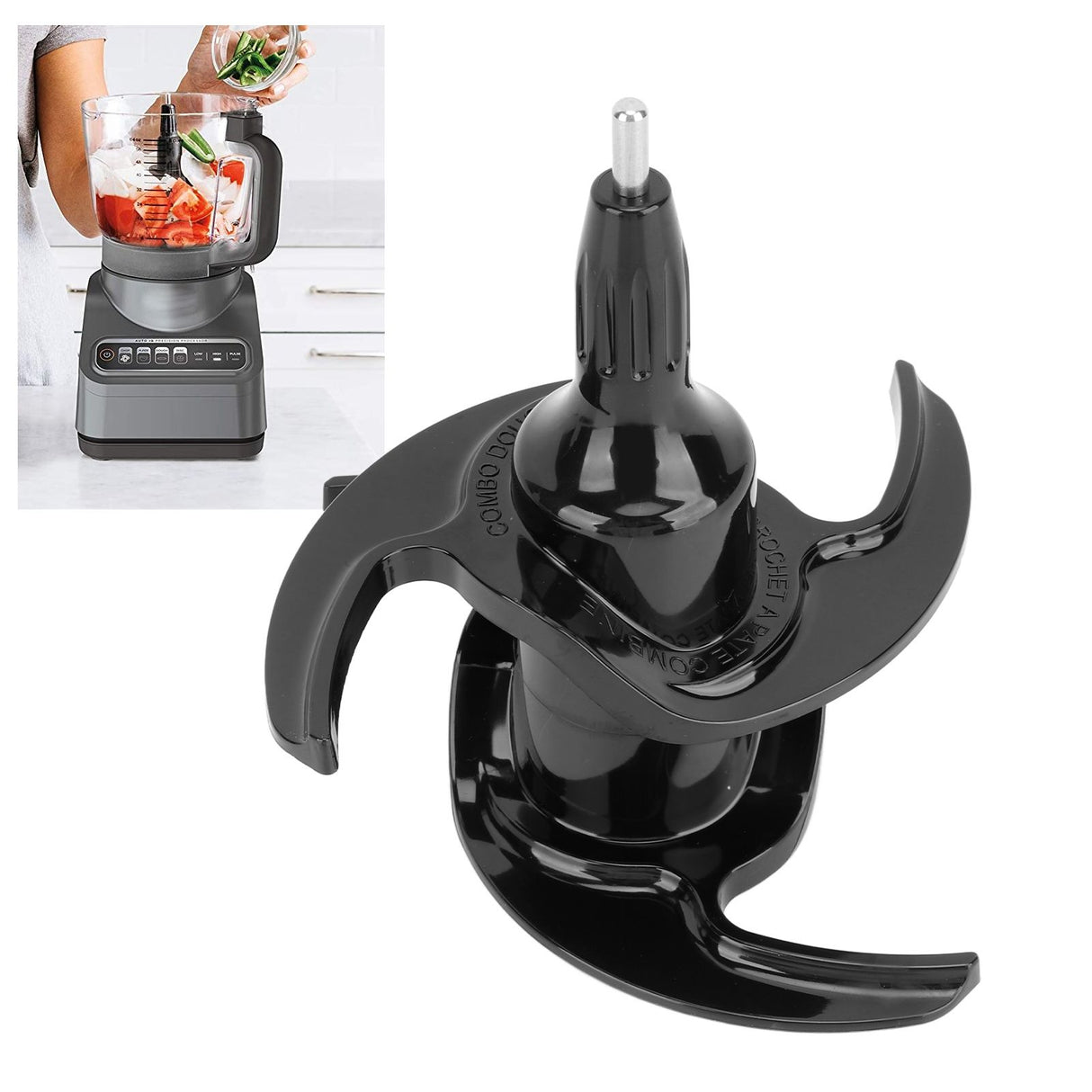 64oz Dough Blender Blade Replacement Nylon Food Processor Bowl Dough Blade for BN601 for BL770Mega for BN801