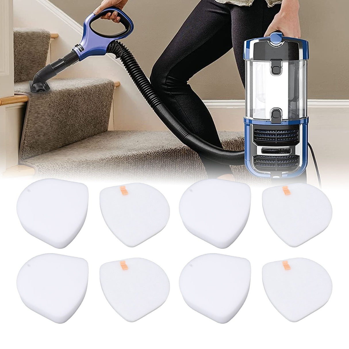 4PCS Vacuum Cleaner Filter Set Foam Felt Filter Accessories Replacement for Shark ZU560 XHEPA560