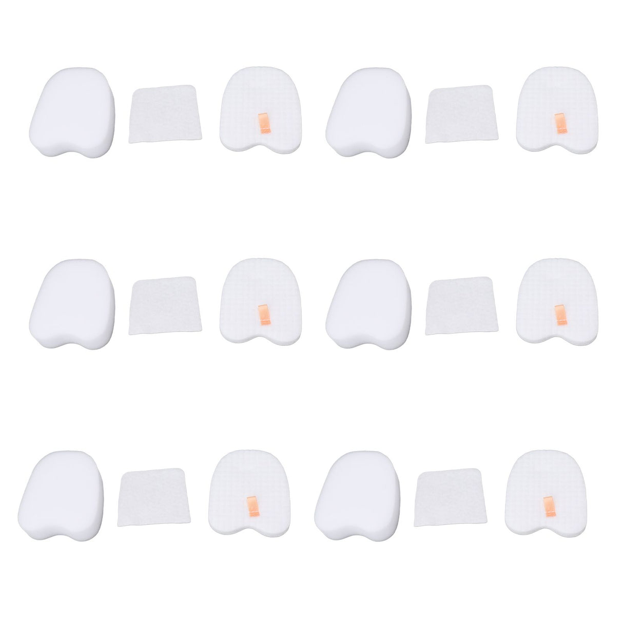 6PCS Vacuum Cleaner Filter Set Post Foam Felt Filter Replacement for Shark XPSTFH380 ZS360 ZS361C ZS362