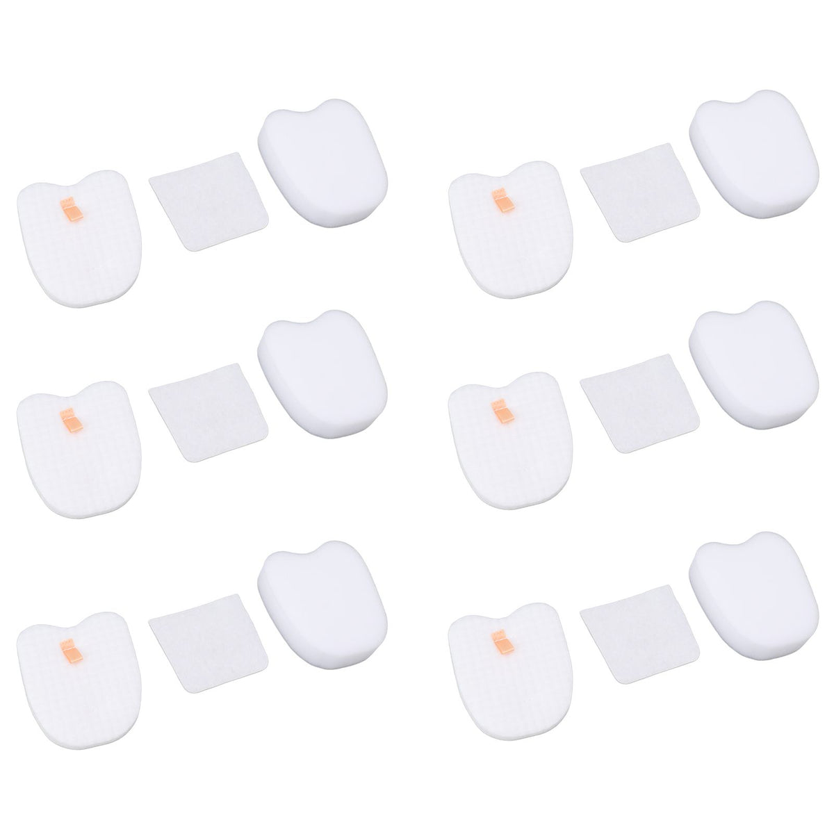 6PCS Vacuum Cleaner Filter Set Post Foam Felt Filter Replacement for Shark XPSTFH380 ZS360 ZS361C ZS362