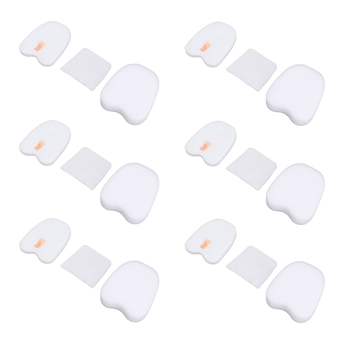 6PCS Vacuum Cleaner Filter Set Post Foam Felt Filter Replacement for Shark XPSTFH380 ZS360 ZS361C ZS362