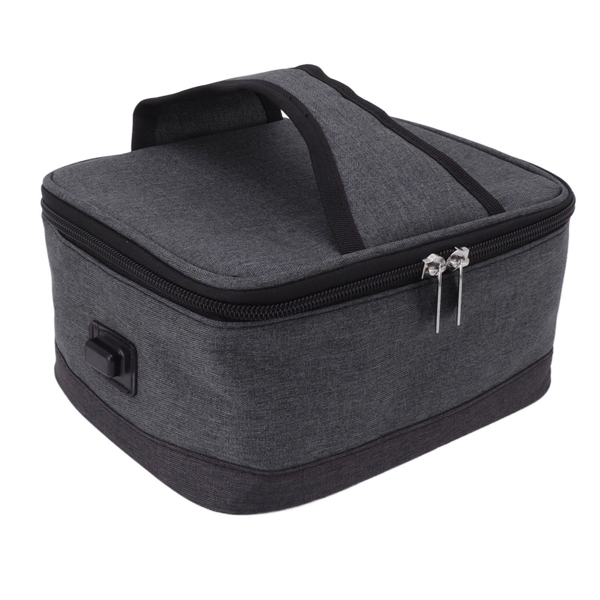 Portable Electric Lunch Box Food Heater USB Constant Heating Insulation Bag Heated Lunch Box Bag Light Gray