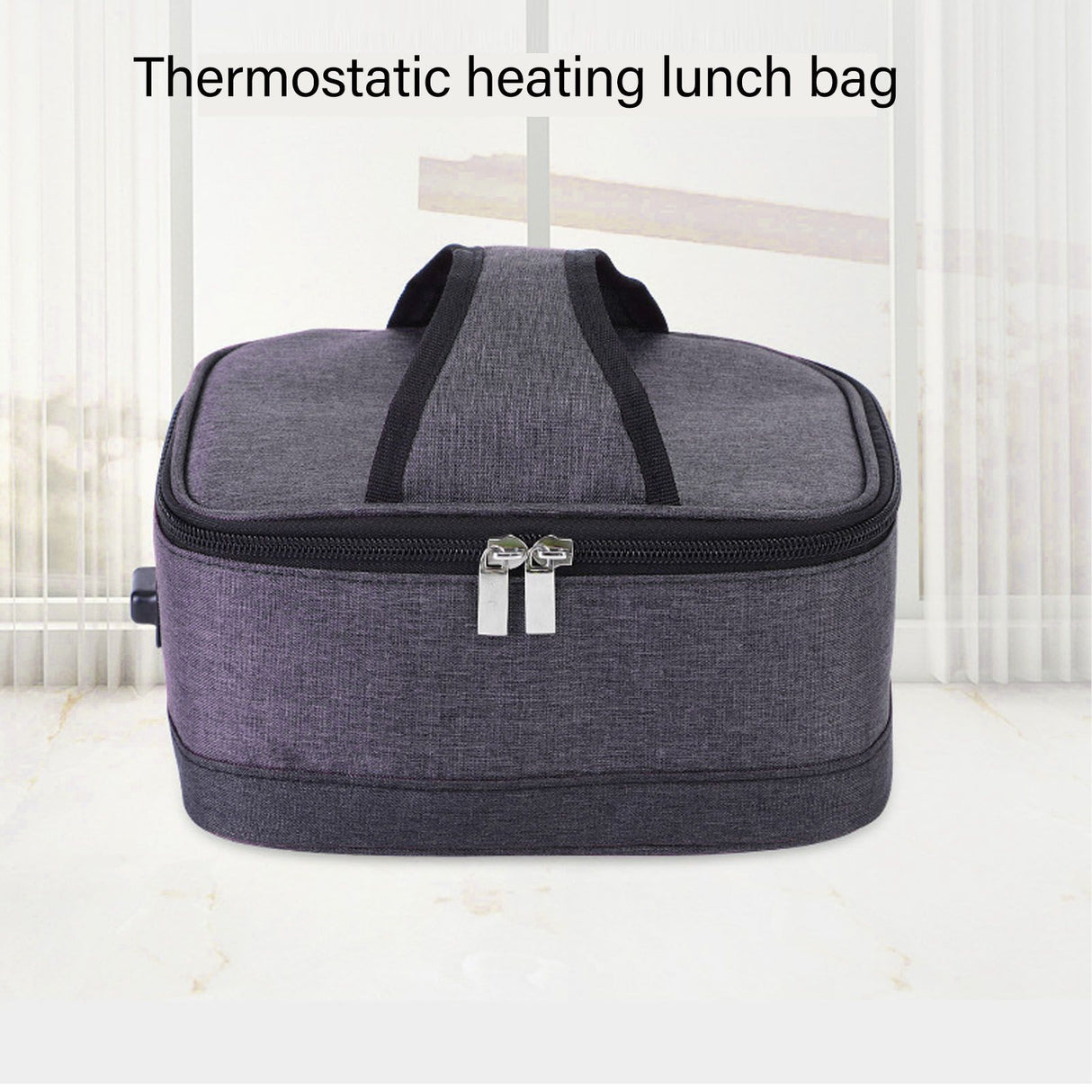 Portable Electric Lunch Box Food Heater USB Constant Heating Insulation Bag Heated Lunch Box Bag Light Gray